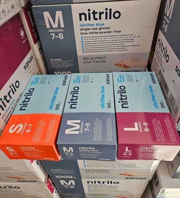 Сини нитрилни ръкавици Nitrilo / Santex [4]