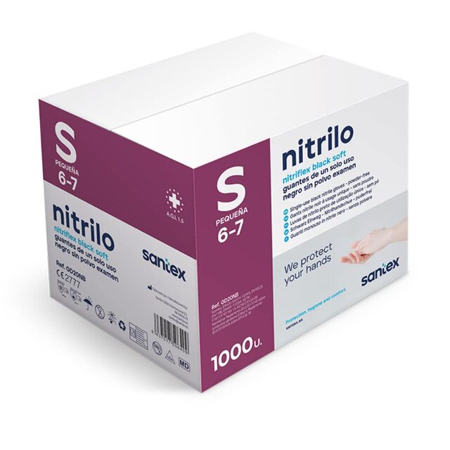 Черни нитрилни ръкавици Nitrilo / Santex [2]