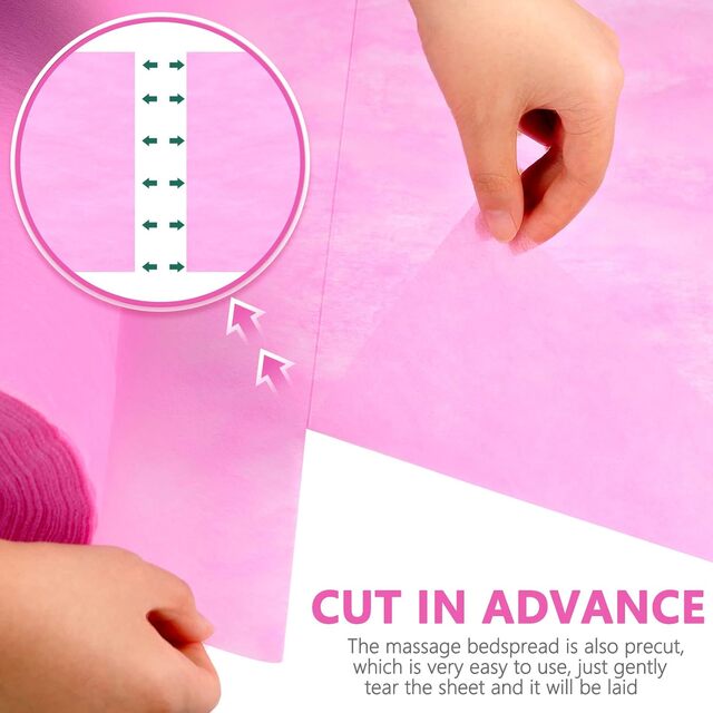 ТНТ еднократни чаршафи на ролка 70 см x 50 м / Розов [3]