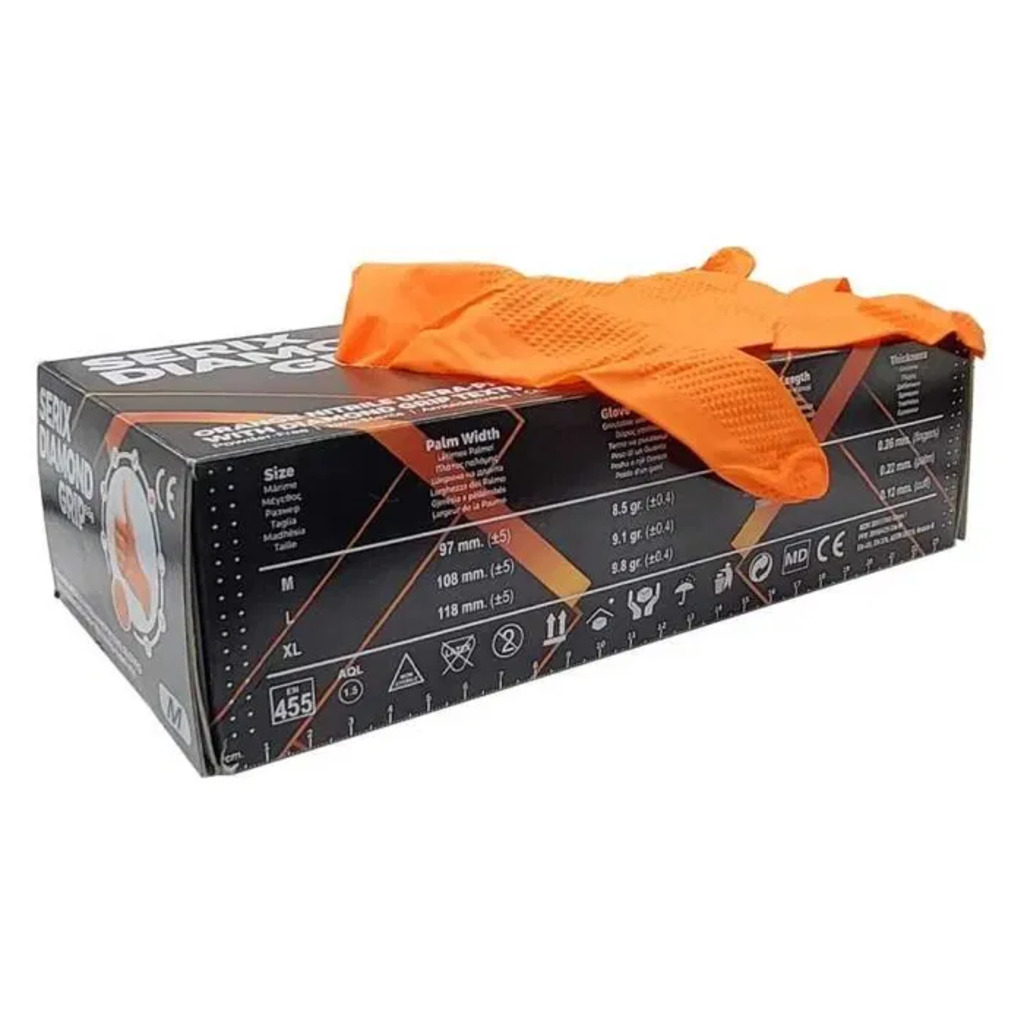 Дебели и плътни автосервизни нитрилни ръкавици Serix [2]