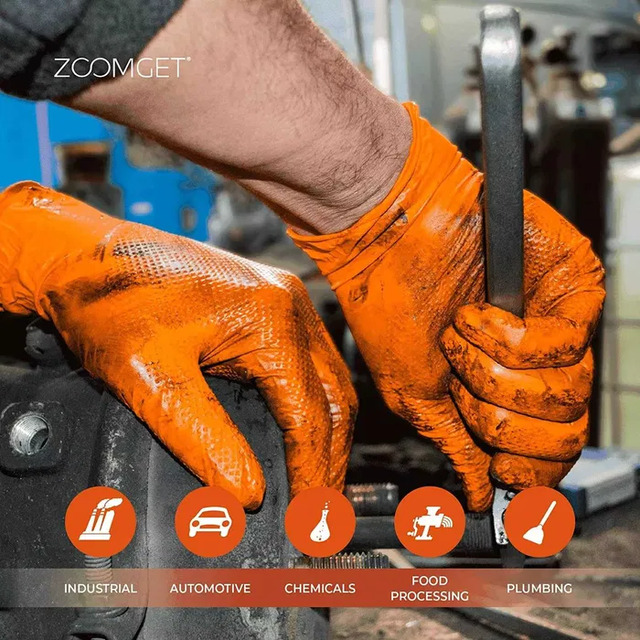 Дебели и плътни автосервизни нитрилни ръкавици Serix [6]