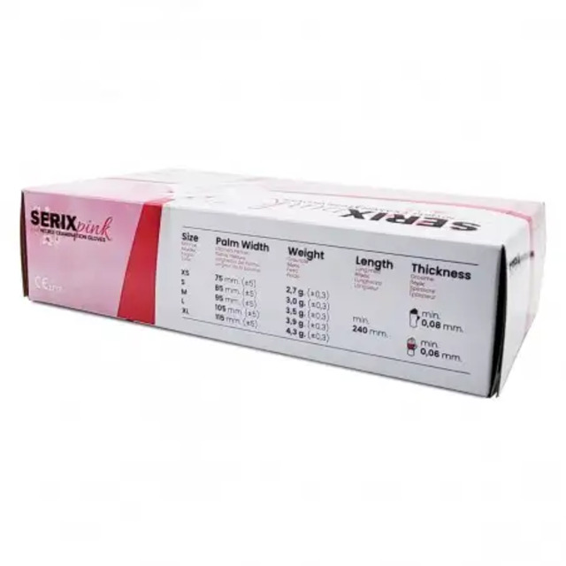 Розови нитрилни ръкавици Serix [3]