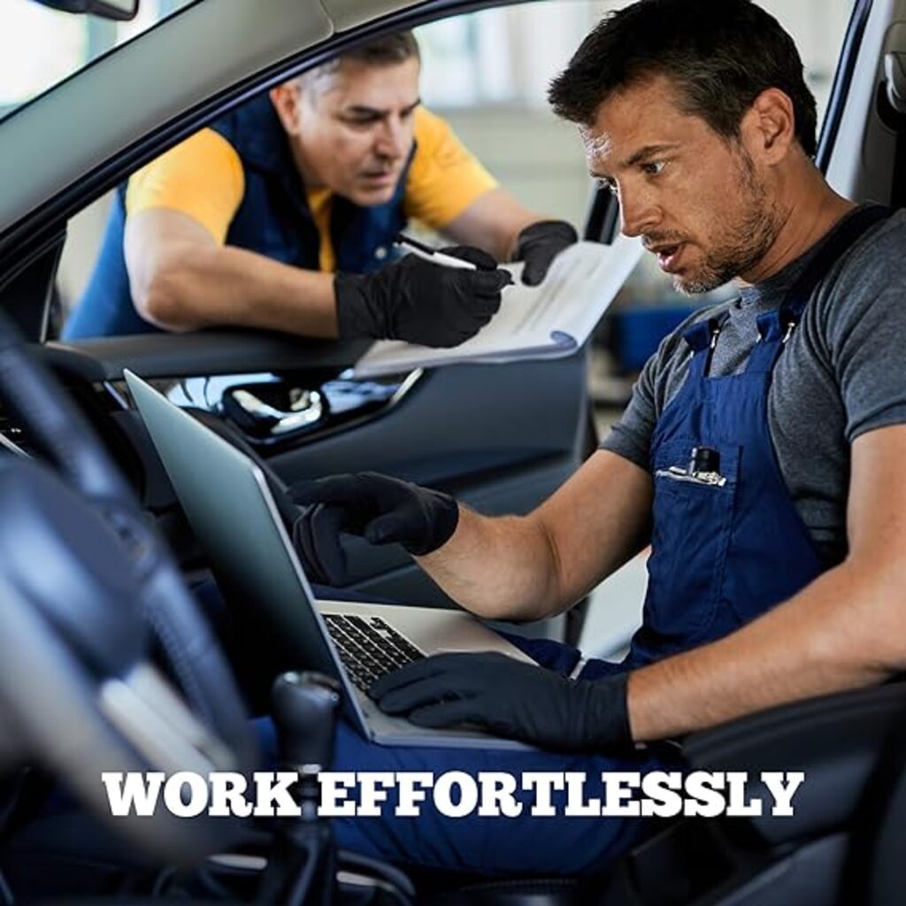 Черни плътни нитрилни ръкавици Serix Protect 5 гр. [9]