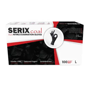 Черни нитрилни ръкавици Serix