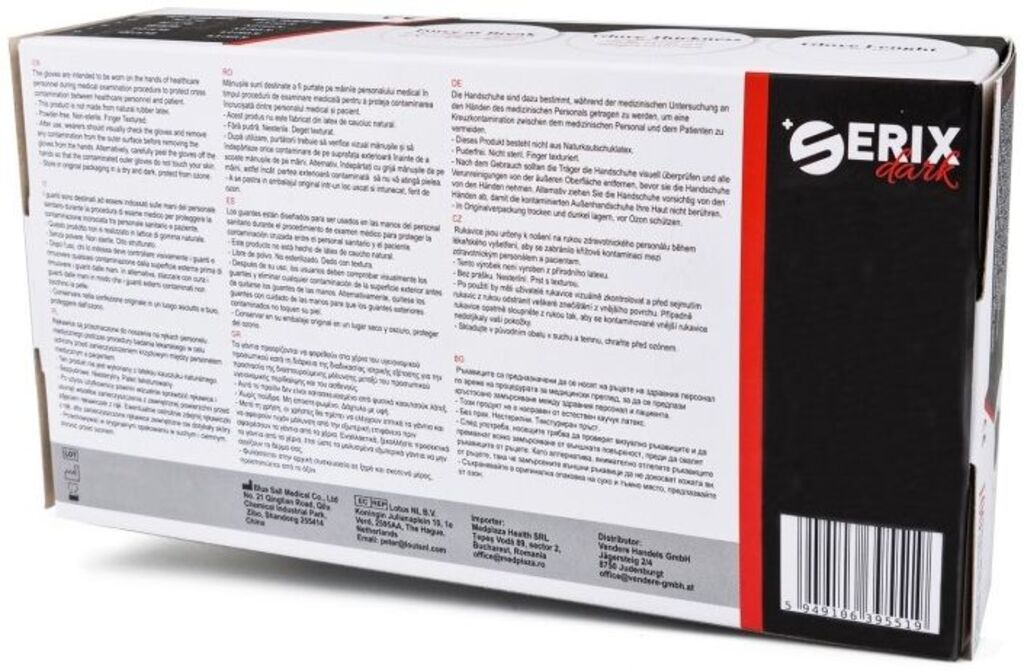 Черни нитрилни ръкавици Serix [3]