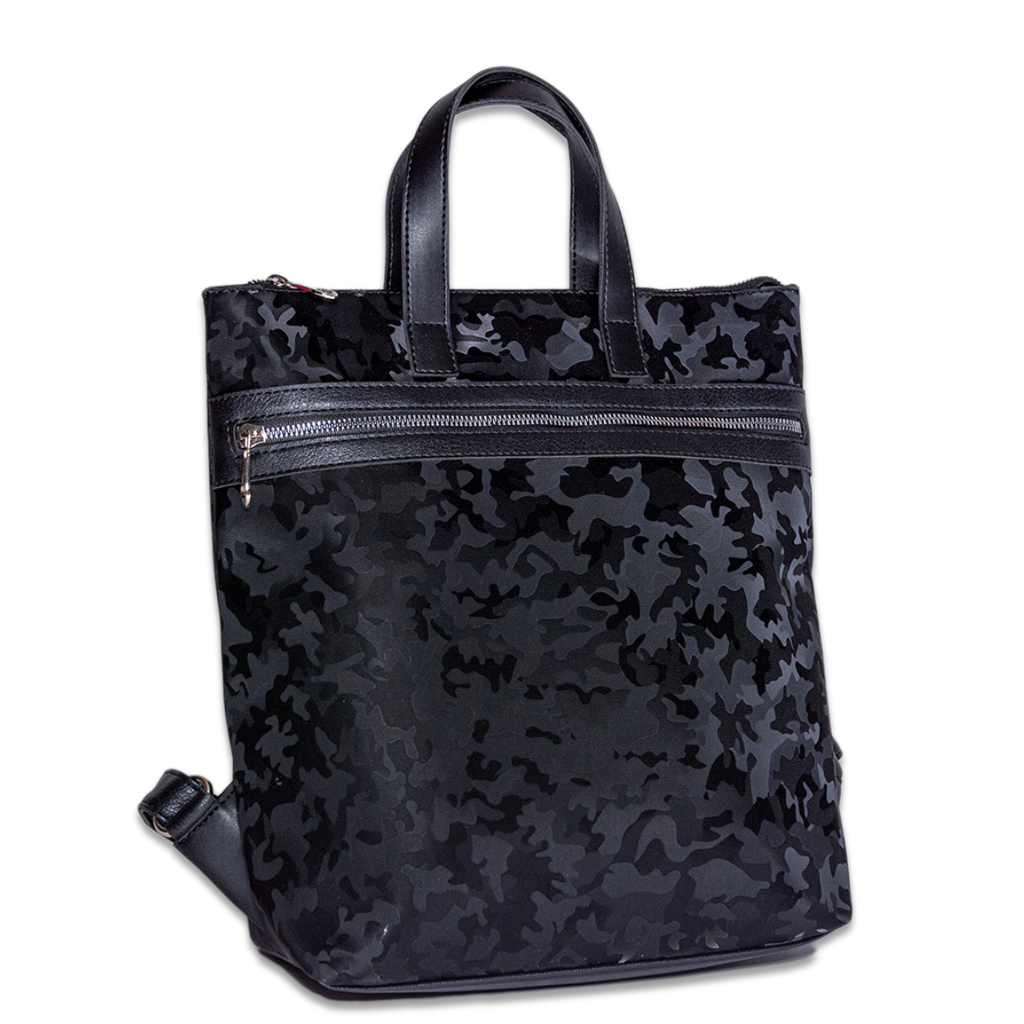 Черна голяма кожена дамска раница [1]