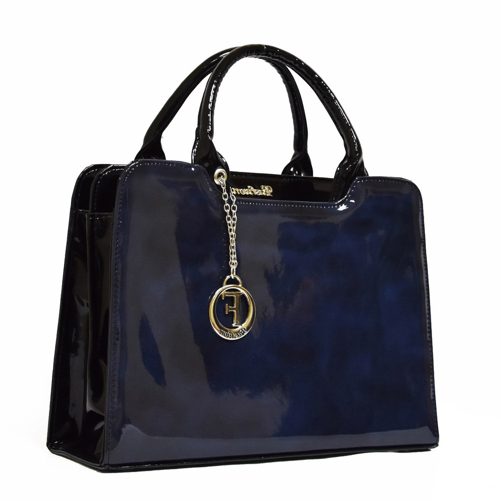 Синя Дамска Чанта-Лак [1]